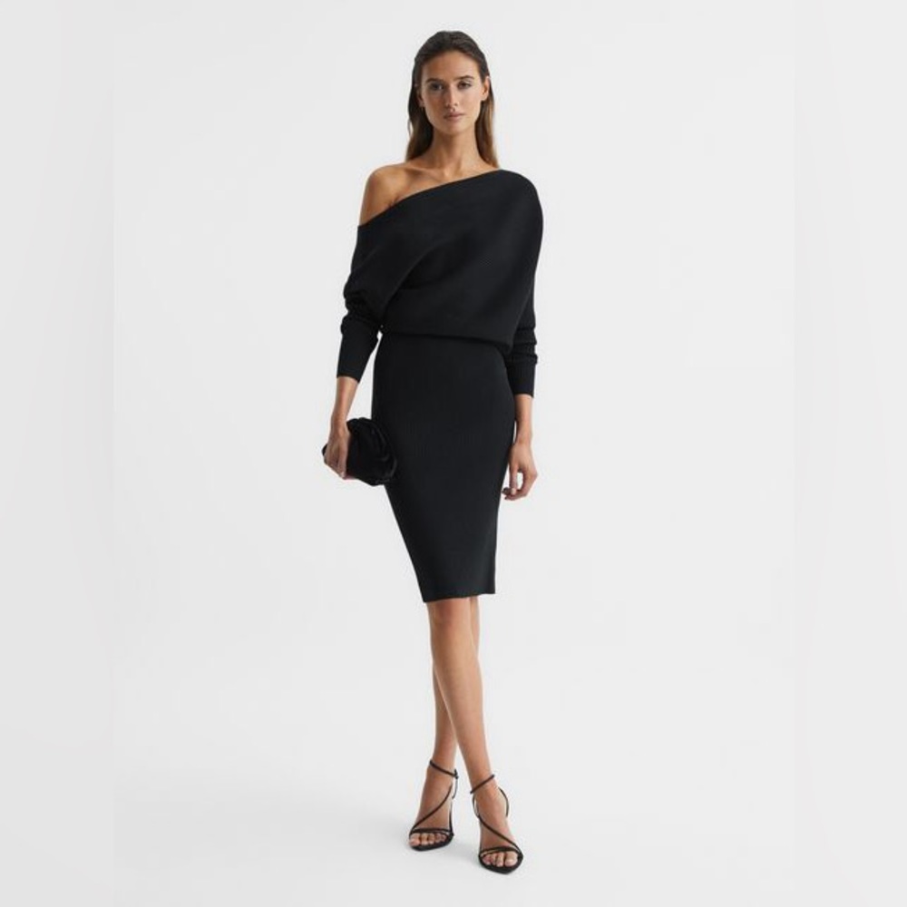 ✨HostPick✨REISS Lara Off-Shoulder Ribbed Dress